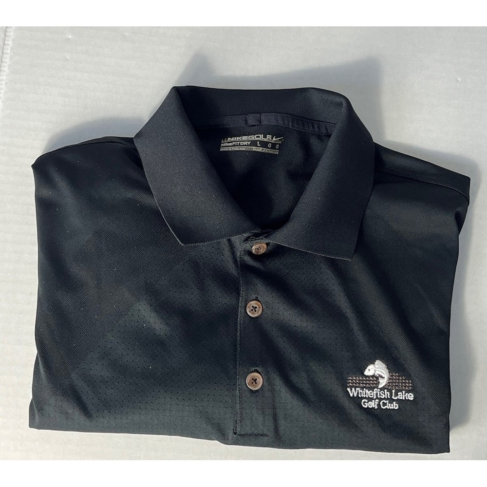 Nike Whitefish Golf Club Polo Shirt Mens L See Pics For Flaws Stains